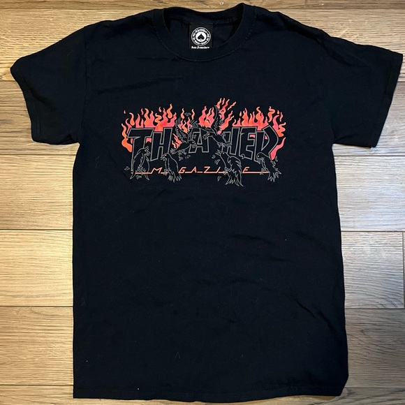 Thrasher Crow Flame Graphic Tee - Picture 5 of 5